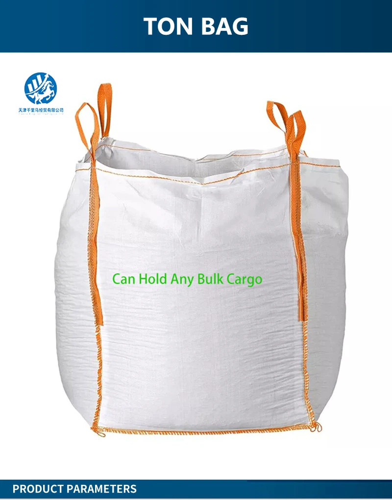 FIBC Ton Bag for Sale Large Industrial Plastic Jumbo Bag Custom Packing Big Sack 2000kg Bulk